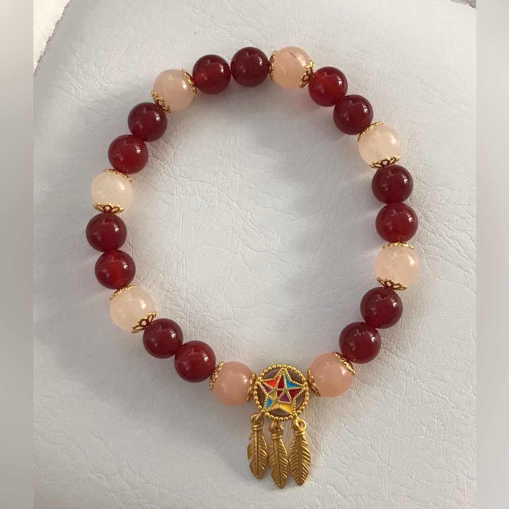 Carnelian dream catcher bracelet